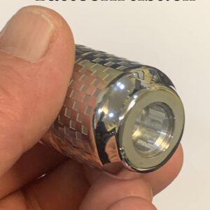 Adjustable Stainless Steel Tattoo Machine Grip for Cartridges – Checkered No Slip