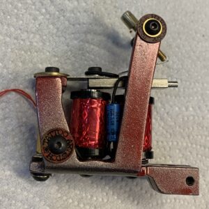 Paul Rogers Tribute Tattoo Machine - Shader - Red & Silver