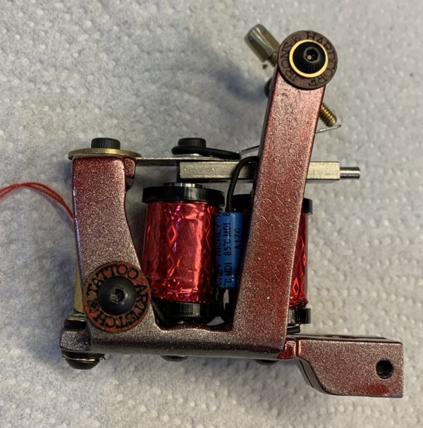 Paul Rogers Tribute Tattoo Machine - Shader - Red & Silver